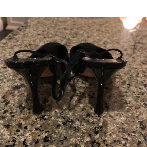 Manila Blahnik Black T-strap shoes - Picture 3 of 8